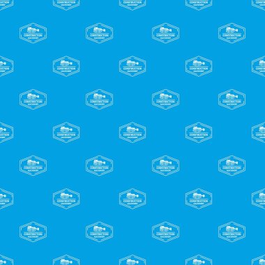 İnşaat makineleri desen vektör kesintisiz mavi