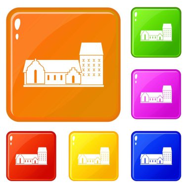 Otel simgeler vektör renk ayarla