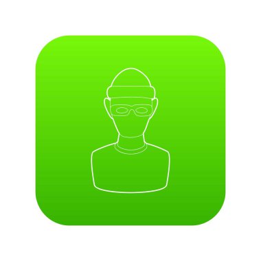 Hırsızlık yeşil simge vektör