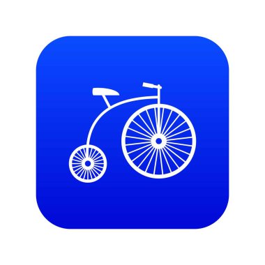 Penny-Farthing simgesi dijital mavi