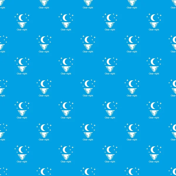 明確な夜のパターン ベクトルのシームレスな青 — ストックベクタ