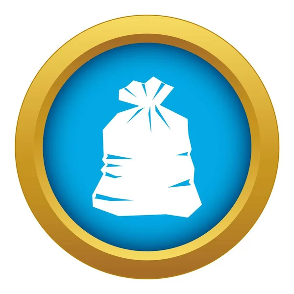 Garbage bag icon blue vector isolated — Stock Vector