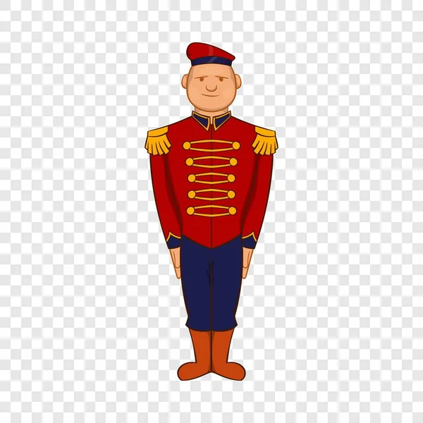 Hombre con uniforme del ejército icono del siglo 19 — Vector de stock