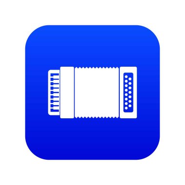 Akordeon simgesi dijital mavi