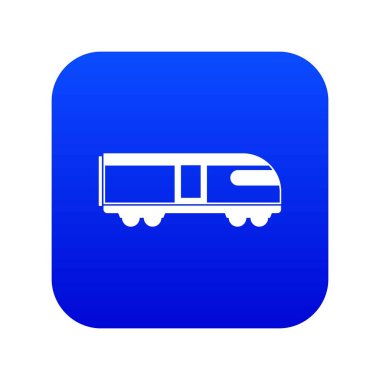 İsviçre dağ treni simgesi dijital mavi