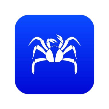 Yengeç deniz hayvan simgesi dijital mavi