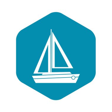 Küçük tekne simgesi, basit tarzı