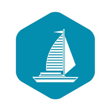 Yelken simgesi, basit tarzı yat