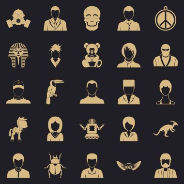 Avatar Icons set, basit tarzı