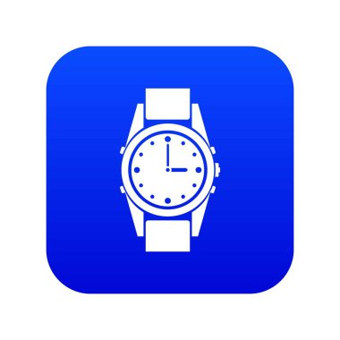 İsviçre saat simgesi dijital mavi