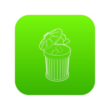 Özgeçmiş çöpe atılır olabilir Yeşil simge vektör