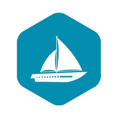 Yelkenli yat simgesi, basit tarzı