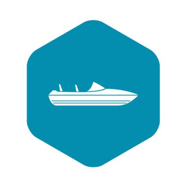 Küçük powerboat simgesi, basit tarzı