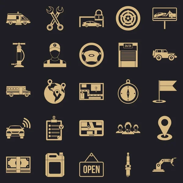 İstihdam Icons set, basit tarzı