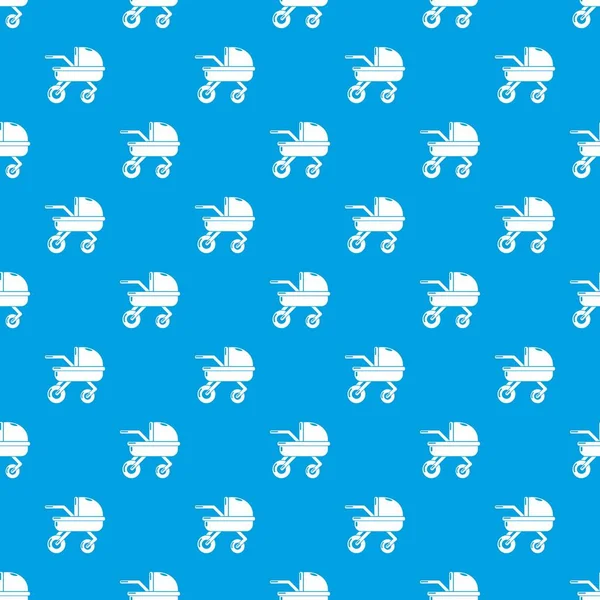 Bebek arabası aile desen vektör kesintisiz mavi
