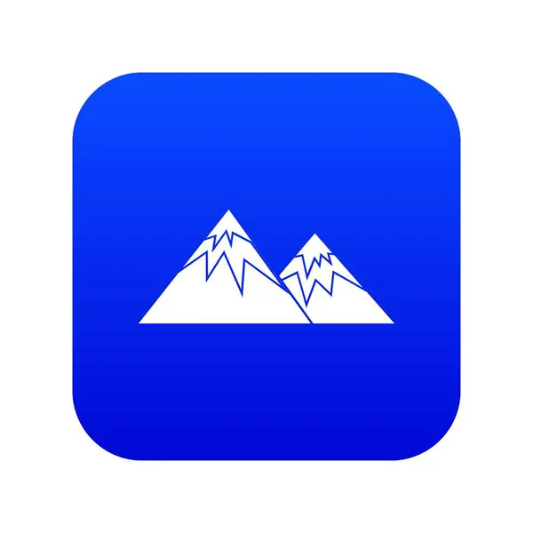 Zwitserse Alpen pictogram digitale blauw — Stockvector