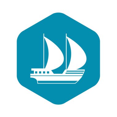 Büyük yat simgesi, basit tarzı