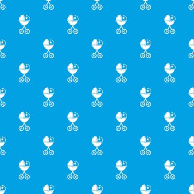 Bebek arabası yıldız desen vektör kesintisiz mavi