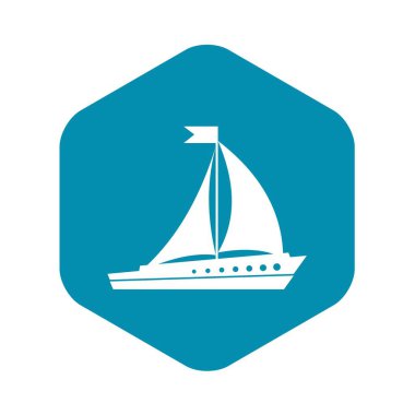 Yelken gemi simgesi, basit tarzı
