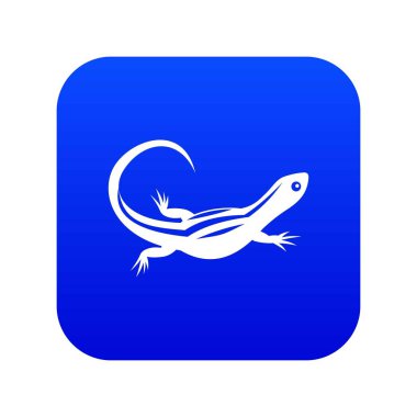 Kertenkele simgesi dijital mavi