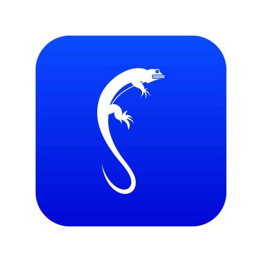 Kertenkele simgesi dijital mavi