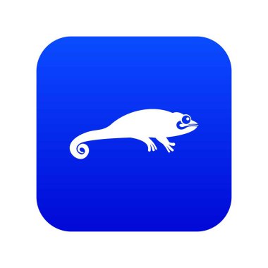 Bukalemun simgesi dijital mavi