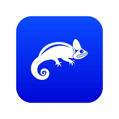 Bukalemun simgesi dijital mavi