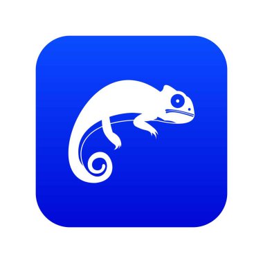 Bukalemun simgesi dijital mavi