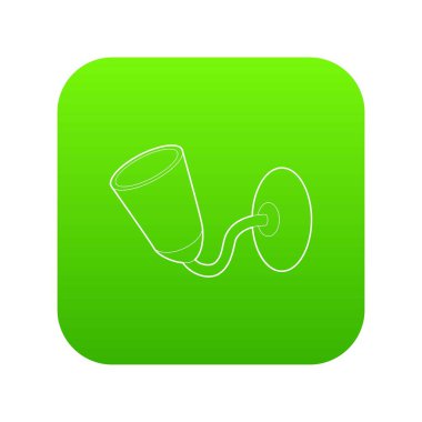 Duvar lambası yeşil simge vektör