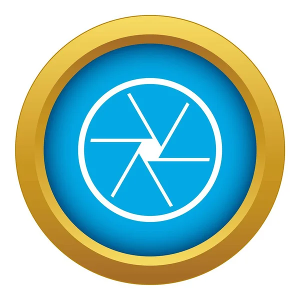 Icona rotonda obiettivo vettoriale blu isolato — Vettoriale Stock