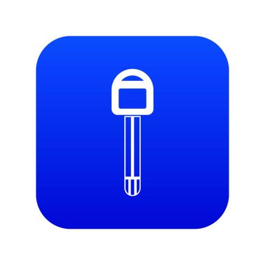 Araba anahtar simgesi dijital mavi