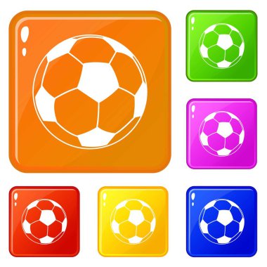 Futbol simgeler vektör renk ayarla