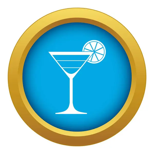 Cocktail pictogram blauwe vector geïsoleerd — Stockvector