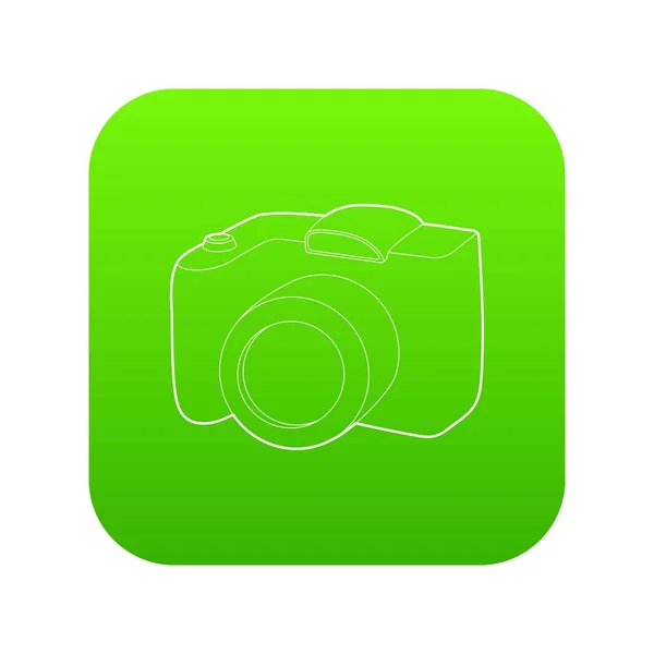 SLR camera pictogram groen vector — Stockvector