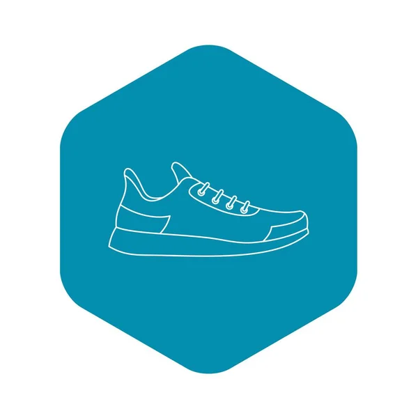 Athletic shoe icon, outline style