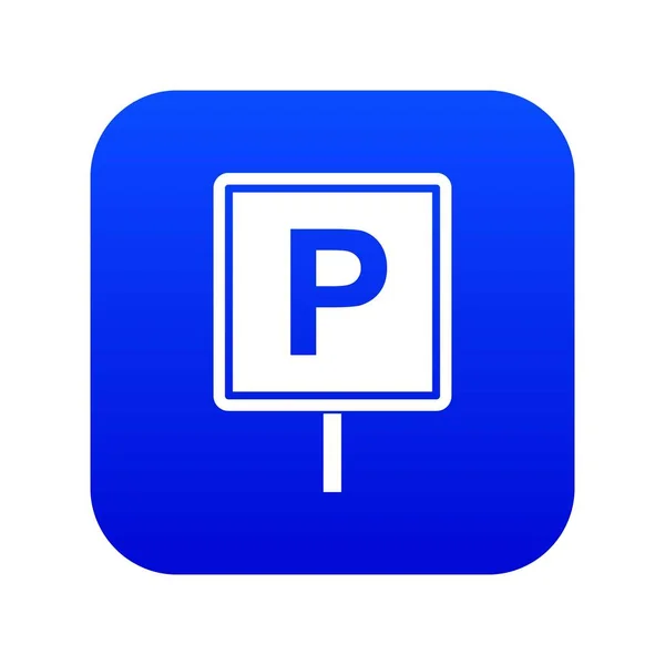 Dijital mavi Park işareti simgesi — Stok Vektör