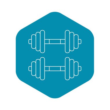 Halter ağırlık simgesi, anahat stili