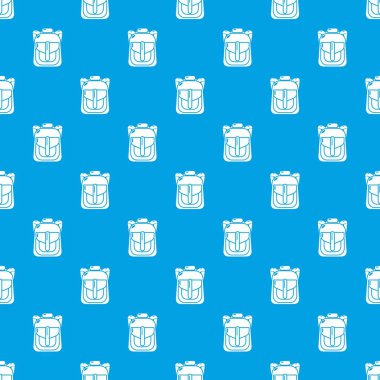 Sırt çantası öğe desen vektör kesintisiz mavi