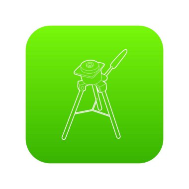 Tripod kamera simgesi yeşil vektör için
