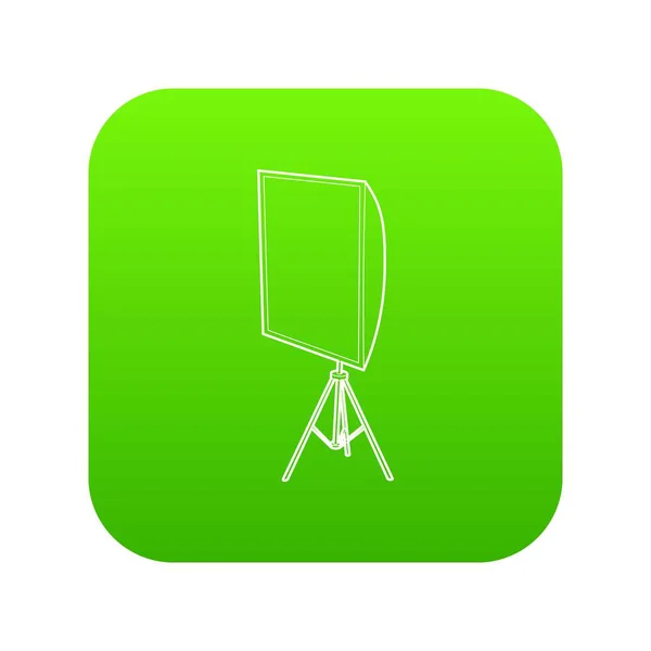 Softbox ikonen gröna vektor — Stock vektor