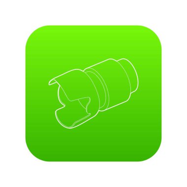 Kamera lens yeşil simge vektör