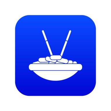 Pirinç çubuk simgesi dijital mavi