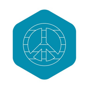 LGBT barış işareti simgesi, anahat stili