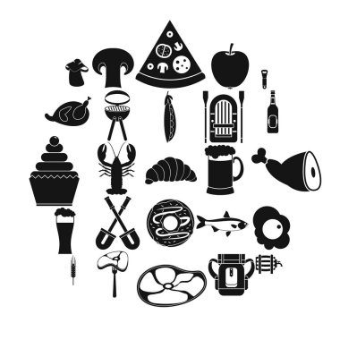 Hazır et Icons set, basit tarzı