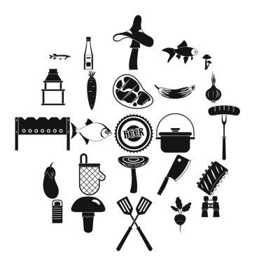 Seçici Icons set, basit tarzı