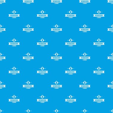 Yeni doğan bebek desen vektör kesintisiz mavi