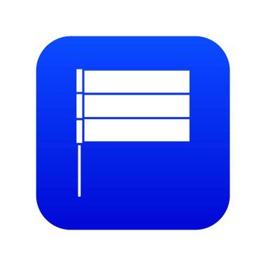 Bayrak simgesini dijital mavi