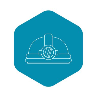 Işık kutsal kişilerin resmi, anahat stili ile kask