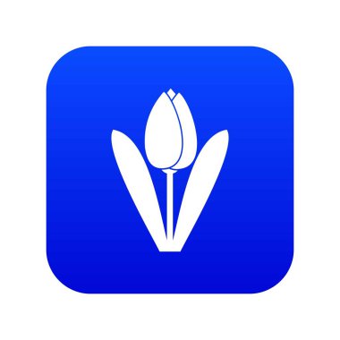 Lale simgesi dijital mavi