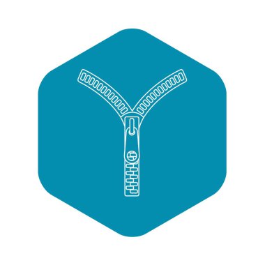 Kilit simgesi, anahat stili ile fermuar